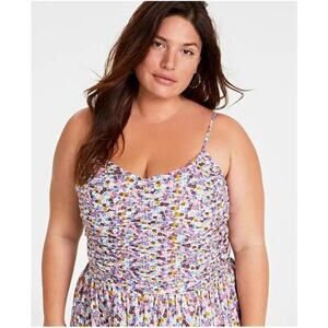 On 34th Plus Floral Smocked Midi Dress – Size 2X, NWT